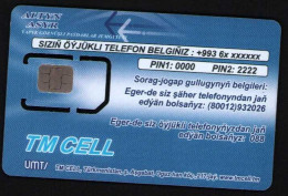 Carte SIM à Puce Originale Turkménistan TM Cell Gsm - Turkmenistan