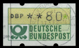 BRD ATM 1981 Nr 1-1-080R Zentrisch Gestempelt X9740E2 - Automaatzegels [ATM]