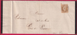 N°21 CAD TYPE 21 CASTELJALOUX LOT ET GARONNE POUR PONT DDE PASCAU DAMAZAN LETTRE - 1849-1876: Classic Period