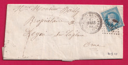 N°29 GC 2685 NOTRE DAME D'APRES ORNE CAD TYPE 22 POUR LONGNI LETTRE - 1849-1876: Période Classique