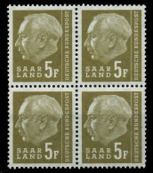 SAAR OPD 1957 Nr 411 Postfrisch VIERERBLOCK URA X799A22 - Unused Stamps