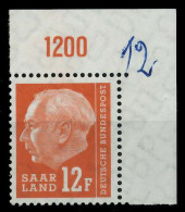 SAAR OPD 1957 Nr 414 Postfrisch ECKE-ORE X799A6A - Unused Stamps