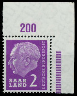 SAAR OPD 1957 Nr 381 Postfrisch ECKE-ORE X79C39A - Unused Stamps