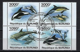 Burundi 2011 Dauphins (420) Yvert N° 1205 à 1208 Oblitérés Used - Gebruikt