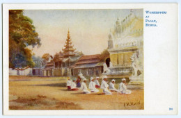 F. M. MURIEL : WORSHIPPERS AT PAGAN, BURMA - Altri & Non Classificati