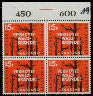 SAAR OPD 1958 Nr 431 Postfrisch VIERERBLOCK ORA X79C7EE - Ungebraucht