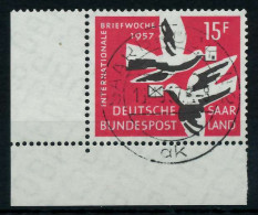 SAAR OPD 1957 Nr 408 Zentrisch Gestempelt ECKE-ULI X79C8C2 - Gebraucht