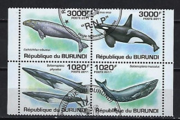 Burundi 2011 Baleines (422) Yvert 1185 à 1188 Oblitérés Used - Usados
