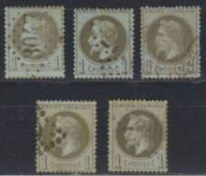 HORS COTE LUXE Tous TBC/parfait 3 Nuances Du N°25 - 1863-1870 Napoléon III Con Laureles