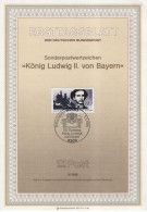 Germany Deutschland 1986-9 100. Todestag König Ludwig II Von Bayern, Canceled In Bonn - 1981-1990