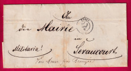 GUERRE 1870 NANCY ARMEE ALLEMANDE OCCUPATION 1871 MEURTHE ET MOSELLE POUR SERAUCOURT MEUSE LETTRE - Oorlog 1870