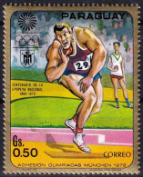 Timbre-poste Gommé Dentelé Neuf** - Jeux Olympiques D'été Munich 1972 Lancer Du Poids - N° 1062 (Yvert) - Paraguay 1970 - Paraguay