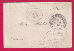 GUERRE 1870 PRISONNIER DE GUERRE DUSSELDORF 12 NOV 1870 PD POUR GIVET ARDENNES LETTRE - Guerra De 1870