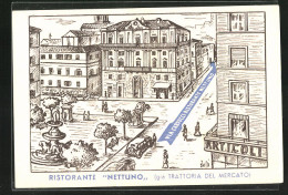 Artista-Cartolina Ancona, Ristorante Nettuno, Via Carducci 1, Piazza Roma  - Ancona