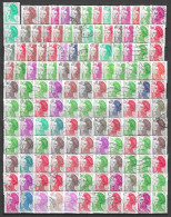 80  Lot De 1130 Liberté De Gandon Variées Oblitérés BEG - 1982-1990 Libertà Di Gandon