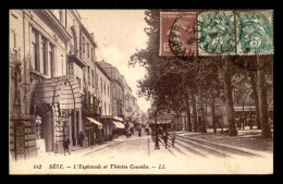 34 - SETE - L'ESPLANADE ET LE THEATRE COMEDIE - Sete (Cette)