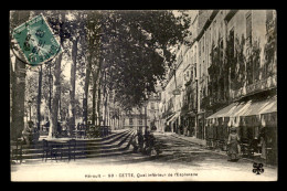 34 - SETE - CETTE - QUAI INFERIEUR DE L'ESPLANADE - Sete (Cette)