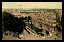 34 - MONTPELLIER - LE SQUARE DE LA GARE DE PALAVAS - CARTE COLORISEE - Montpellier