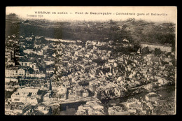 55 - VERDUN - VUE AERIENNE - PONT DE BEAUREPAIRE - CATHEDRALE ET GARE DE BELLEVILLE - Verdun