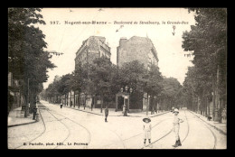 94 - NOGENT-SUR-MARNE - BOULEVARD DE STRASBOURG ET LA GRANDE RUE - Nogent Sur Marne