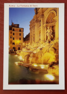 ROMA-Italy-La Fontana Di Trevi-Vintage Postcard-unused-80s - Otros Monumentos Y Edificios
