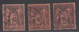 TIMBRES HORS COTES GRAND LUXE Tous  TBC/parfait Les 3 NUANCES Du N°91 Cote 175€ - 1876-1898 Sage (Type II)