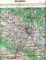 MEZIERES (ARDENNES) - CARTE I.G.N.F. EDITEE EN SEPTEMBRE 1954 - Carte Topografiche