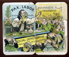 SOCIAL DEMOKRATIE - CARTE DOUBLE A SYSTEME - ILUSTRATEUR POLITIQUE - FORMAT 8 X 13 CM - Historische Documenten