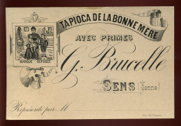 CARTE DE VISITE - SENS - TAPIOCA DE LA BONNE-MERE "G. BRUCELLE" - Visitekaartjes