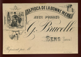 CARTE DE VISITE - SENS - TAPIOCA DE LA BONNE-MERE "G. BRUCELLE" - Visitenkarten