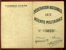 METZ (MOSELLE) - CARTE DE LA  FEDERATION NATIONALE DES AGENTS MILITAIRES 1932 - Non Classés