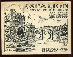 PUBLICITE - ESPALION (AVEYRON) - DEPLIANT TOURISTIQUE 4 VOLETS - Werbung