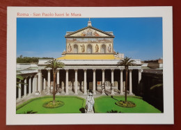 ROMA-Italy-La Basilica Di San Paolo Fuori Le Mura-Vintage Postcard-unused-80s - Andere Monumente & Gebäude