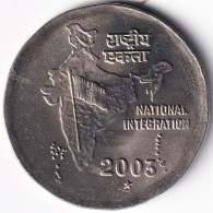 INDIA COIN LOT 120, 2 RUPEES 2003, HYDERABAD MINT, AUNC - Inde