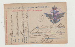 FRANCHIGIA MARINA - VIAGGIATA NEL 1919 ANNULLO COMANDO DI AERONAUTICA BRINDISI WW1 - Franchigia