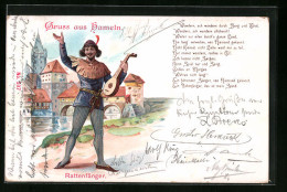 Lithographie Hameln, Der Rattenfänger Von Hameln  - Fairy Tales, Popular Stories & Legends