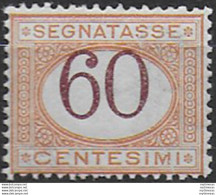 1924 Italia Segnatasse 60c. MNH Sassone N. 33 - Otros & Sin Clasificación