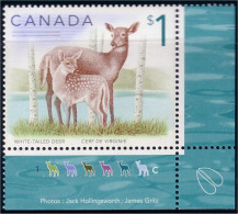 Canada $1 Deer Chevreuil Cerf MNH ** Neuf SC (C16-88bda) - Otros & Sin Clasificación