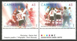 Canada Hockey Se-tenant Pair MNH ** Neuf SC (C16-60abca) - Unused Stamps
