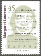 Canada Auteurs Canadiens Margaret Laurence MNH ** Neuf SC (C16-22hb) - Schrijvers