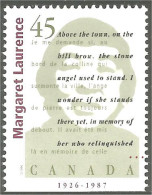 Canada Auteurs Canadiens Margaret Laurence MNH ** Neuf SC (C16-22bb) - Escritores