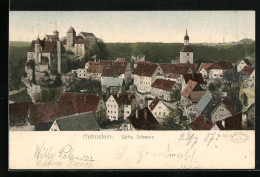 AK Hohnstein /Sächs. Schweiz, Fliegeraufnahme Vom Ort Und Burg  - Hohnstein (Saechs. Schweiz)