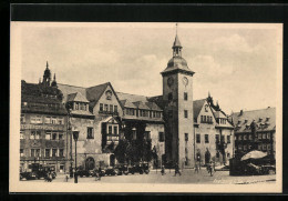 AK Freiberg /Sa., Rathaus Mit Vorplatz  - Freiberg (Sachsen)