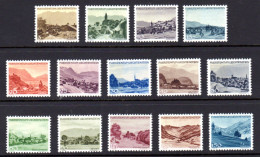 LIECHTENSTEIN 1944/1945 - Yvert N° 199/212 - NEUFS ** LUXE / MNH - Série Courante, TB - Neufs