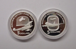 Australien 2008 2 X 5 Dollars Luftfahrtgeschichte, Silber PP (BK107 - Zonder Classificatie