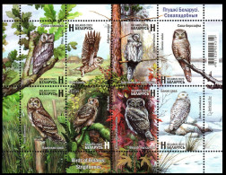 2023 Belarus 1534-1541/B234 Birds - Owls 24,00 € - Uilen