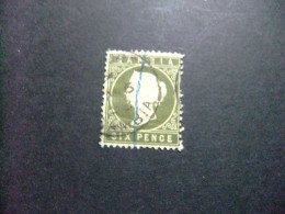 41 GAMBIA GAMBIE 1886 / REINA VICTORIA / VERDE BRONCE / YVERT 18 FU WMK CROWN CA Couché - Gambia (...-1964)