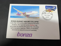 1-5-2024 (3 Z 32) Australian Low Cost Airline BONZA Gone Into Voluntary Administration (airline Collapse) QANTAS A380 - Sonstige (Luft)