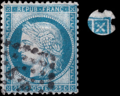 FRANCE - 1871 25c Cérès T.III Yv.60C Variété Au Coin Supérieur Droit - Obl.TB - 1871-1875 Ceres