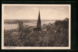 AK Lauenburg A. E., Ortsansicht Mit Elbe Aus Der Vogelschau  - Lauenburg